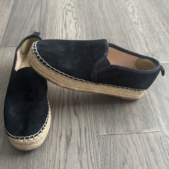 Sam Edelman | Carrin Platform Espadrille Slip on Flats Loafers Suede Black Size8 - Picture 3 of 10